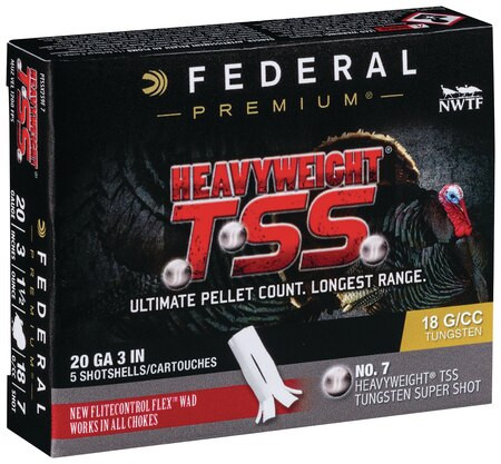Federal HeavyWeight TSS 20 Ga, 3", 1-1/2oz, 7 Shot, 5rd Box