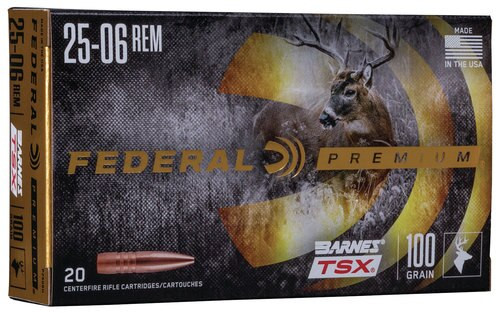 Federal Premium 25-06 Rem 100gr, Barnes Triple-Shock X, 20rd Box