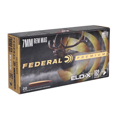 Federal P7RELDX1 Premium ELD-X 7mmRemMag 162gr 20 Per Box/10 Case