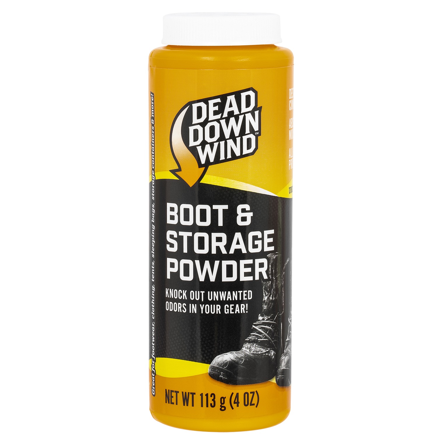 Dead Down Wind 1215N Boot Powder Odor Eliminator Unscented Scent Cornstarch/Talc 4 oz
