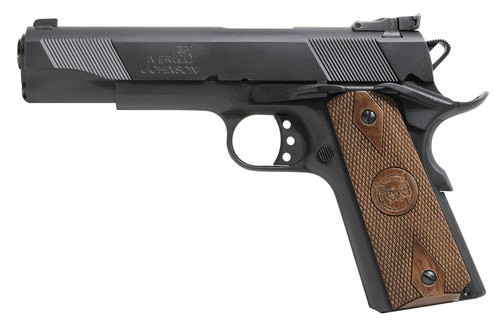 Iver Johnson 1911 A1 Eagle 9mm, 5" Barrel, Walnut Grips, Matte Black, 9rd