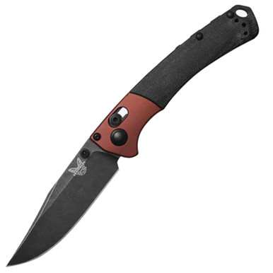 Benchmade Mini Crooked River Burnt Copper 3.4" Black Micarta Clip-Point Blade