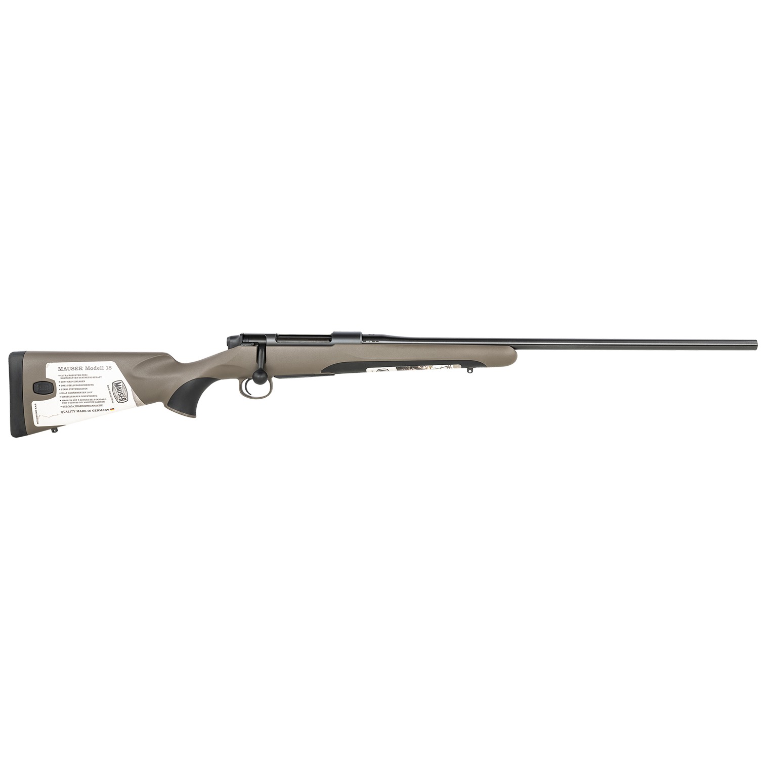 Mauser M18 Savanna 6.5 PRC 4+1 Cap 24.40” Black/Brown Fixed Stock Right Hand (Non-Threaded)