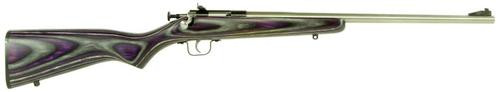 Keystone Crickett 22LR, 16.12", Purple Laminate Stock, Stainless Steel