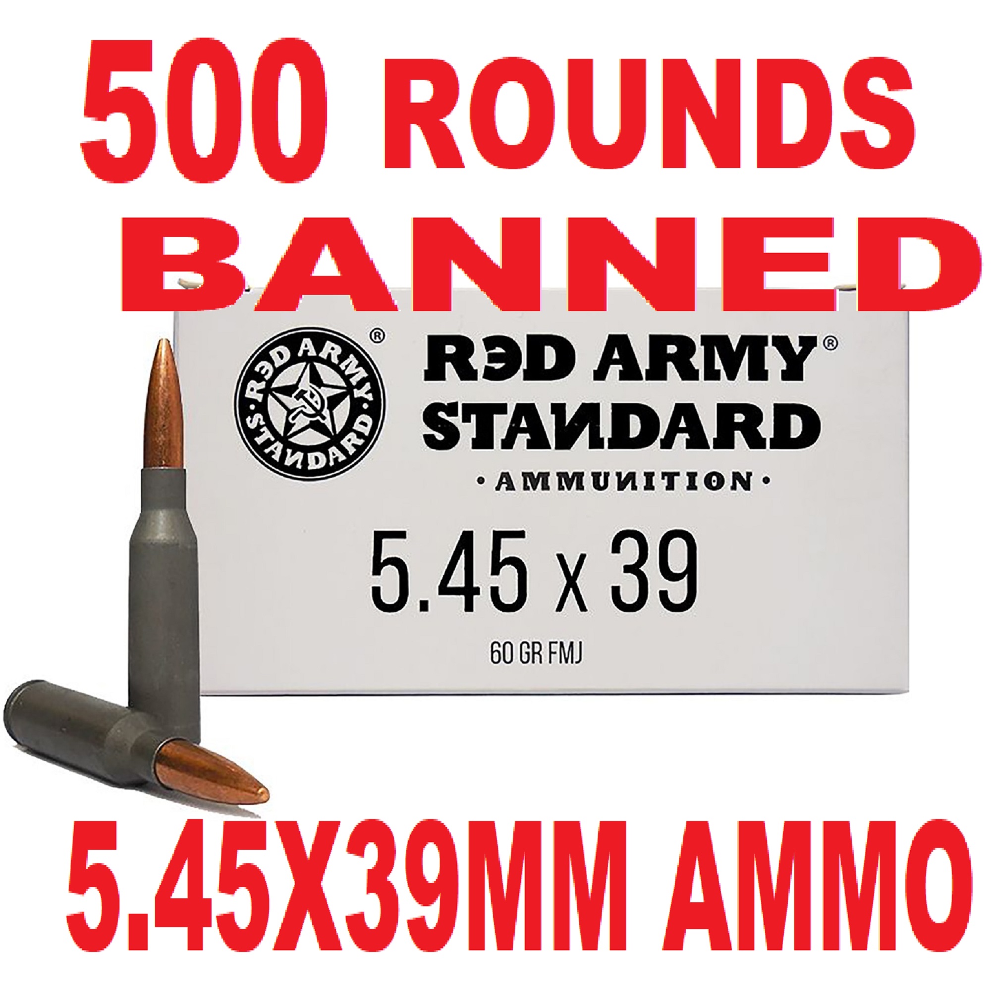 Russian Red Army Standard 5.45x39 60 gr Full Metal Jacket (FMJ) AK-74 Ammunition AM3372