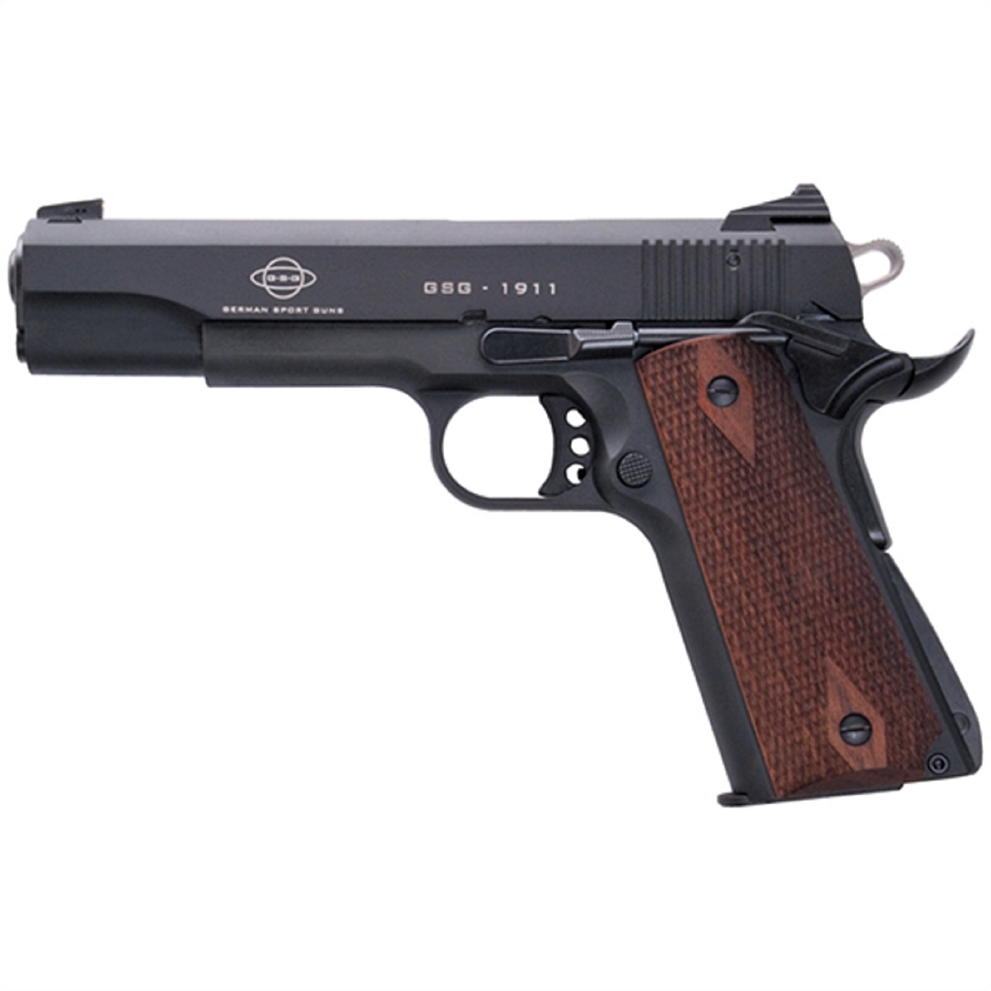 GSG 1911 22LR 5” WALNUT GRIPS 10RD