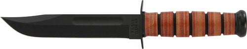 Kabar Army Utility Knife, Straight Edge, Leather Sheath