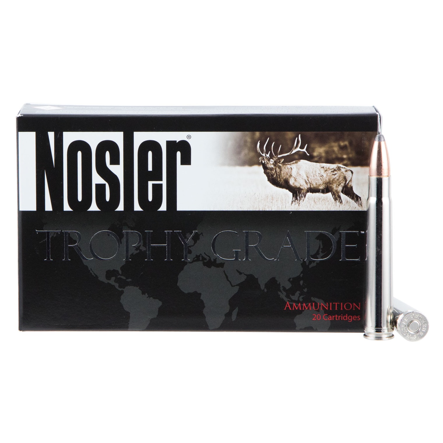 Nosler 40606 Trophy Grade Safari 375H&HMag 300gr Nosler Spitzer Partition 20 Per Box/10 Case