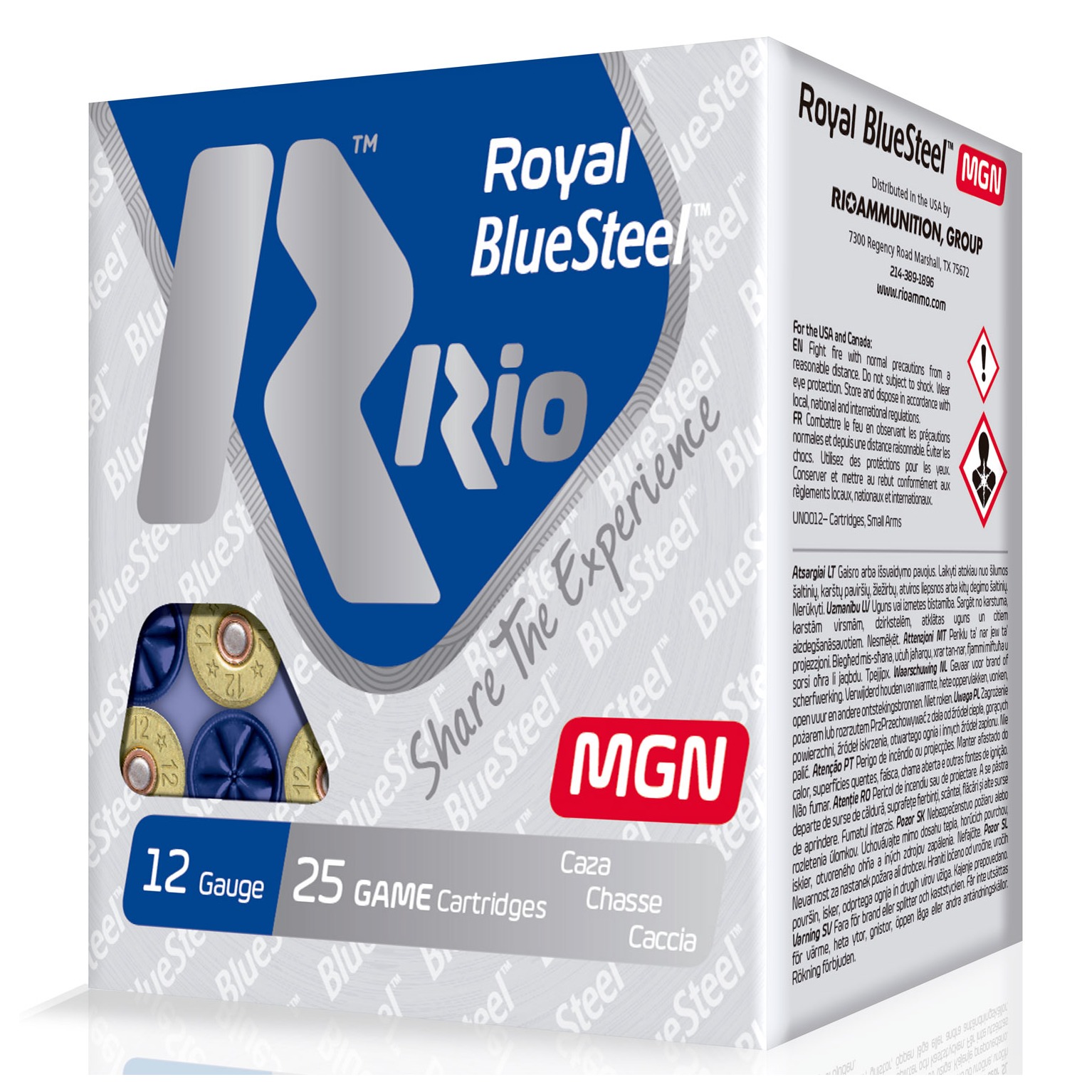 Rio Ammunition RBSM202 BlueSteel Royal 20Gauge 3” 1oz 2Shot 25 Per Box/10 Case