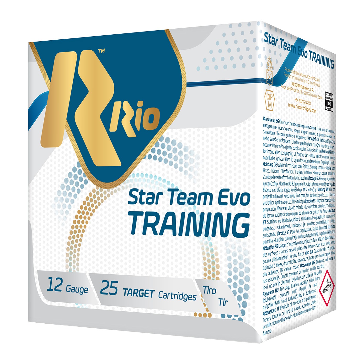 Rio Ammunition STT24LT8 Star Team Training 24 Light 12Gauge 2.75” 7/8oz 8Shot 25 Bx/10 Case