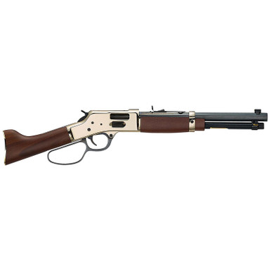 Henry H006GCML Mare's Leg Side Gate 45 Colt (LC) 5+1 12.90" Blued Octagon Barrel, Polished Hardened Brass Rec, American Walnut Furniture, Large Loop Lever, Adj. Sight