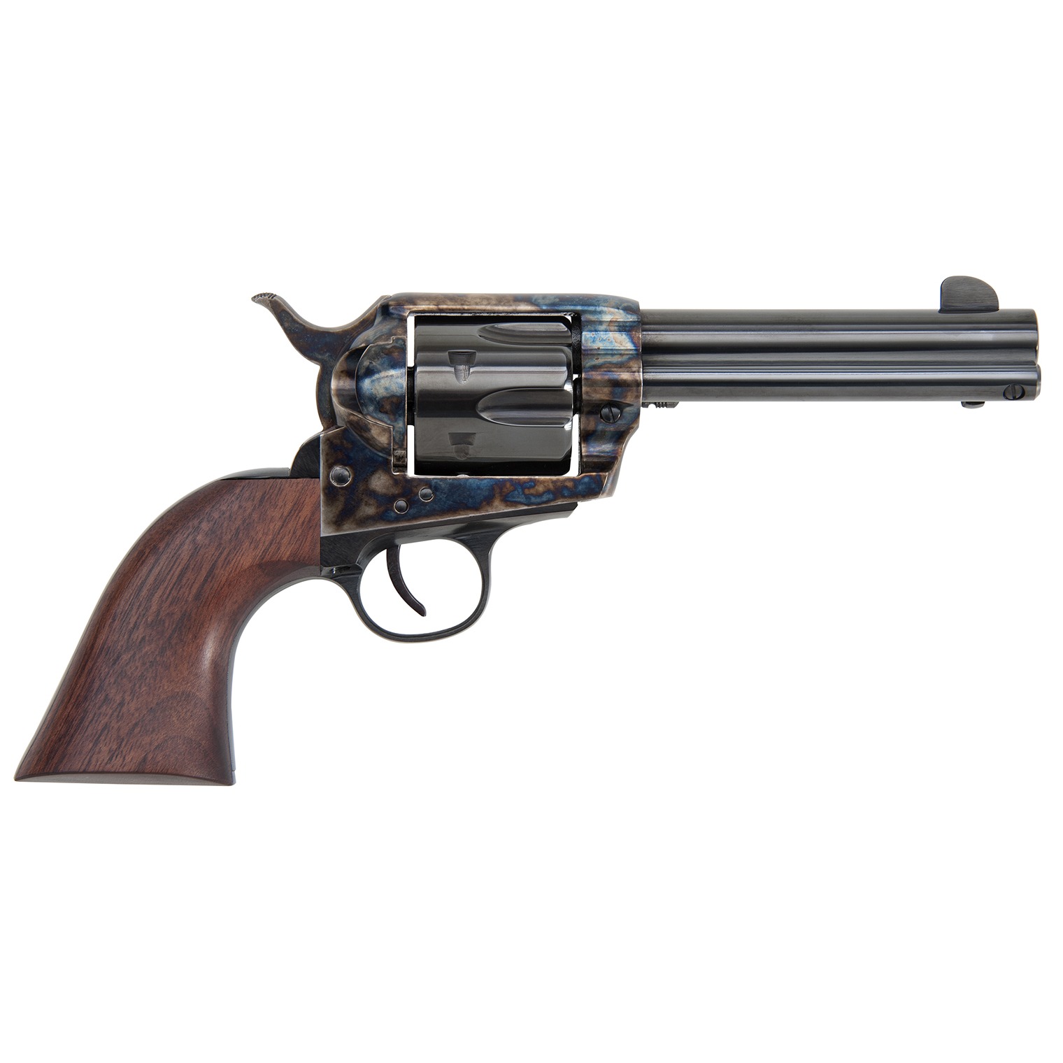 Traditions SAT73002 1873 Frontier SAO 45 Colt (LC) 6rd 4.75” Blued Barrel & Cylinder Color Case Hardened Steel Frame Walnut Grip