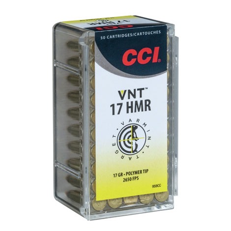 CCI 923CC VNT Rimfire 17HMR 17gr Varmint Tipped 125 Per Box/10 Case
