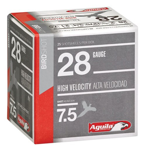 Aguila Hunting High Velocity 28 Ga, 2.75", 3/4oz, 7.5 Shot, 25rd/Box