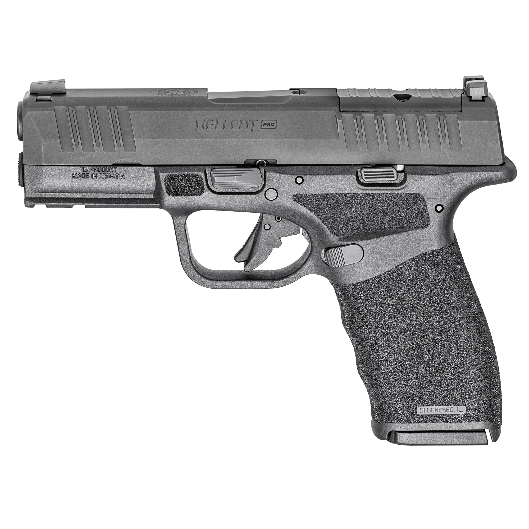 Springfield Armory Hellcat Pro OSP Compact 9mm Luger 10+1 3.70” Black Melonite Steel Barrel & Optic Ready/Serrated Slide