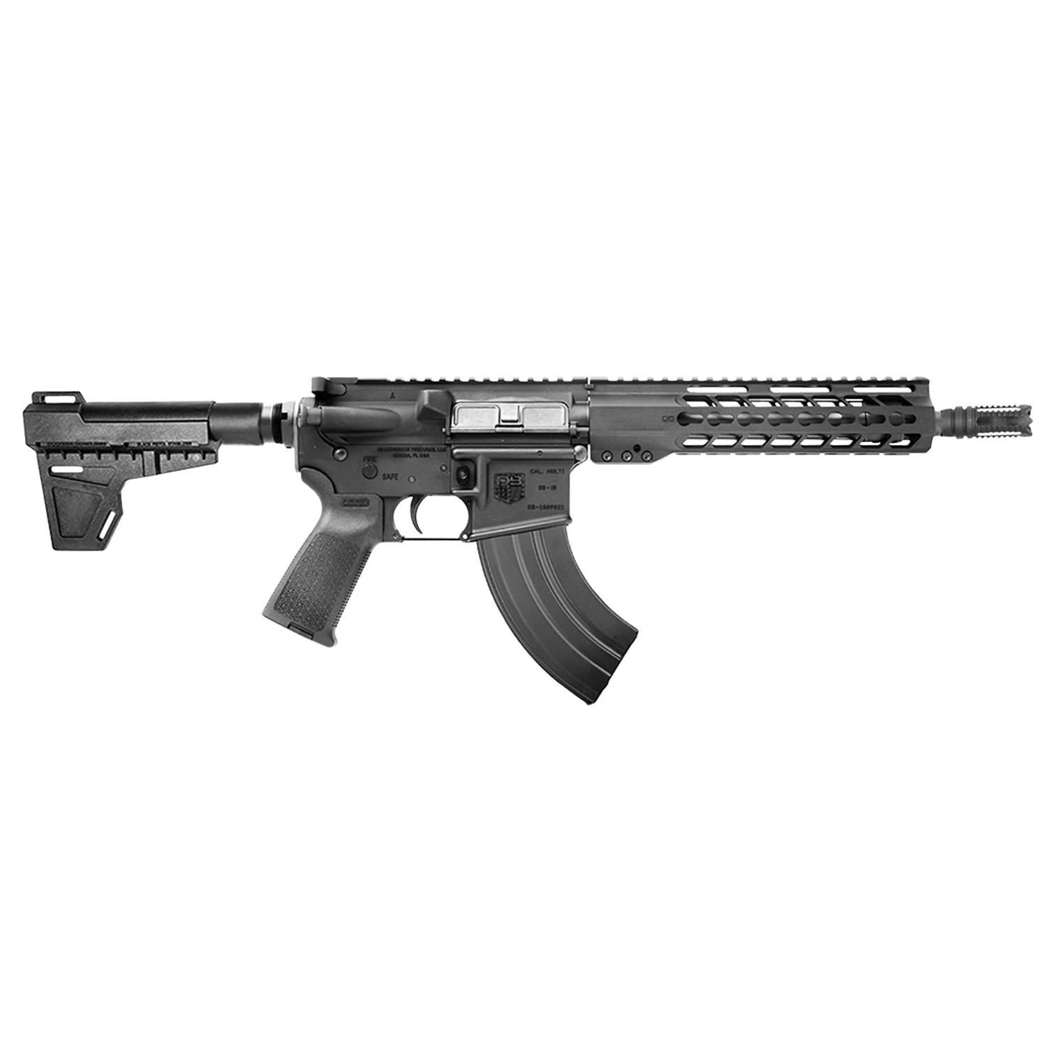 Diamondback DB15 7.62x39mm 10” 28+1 Black Hard Coat Anodized Shockwave Blade
