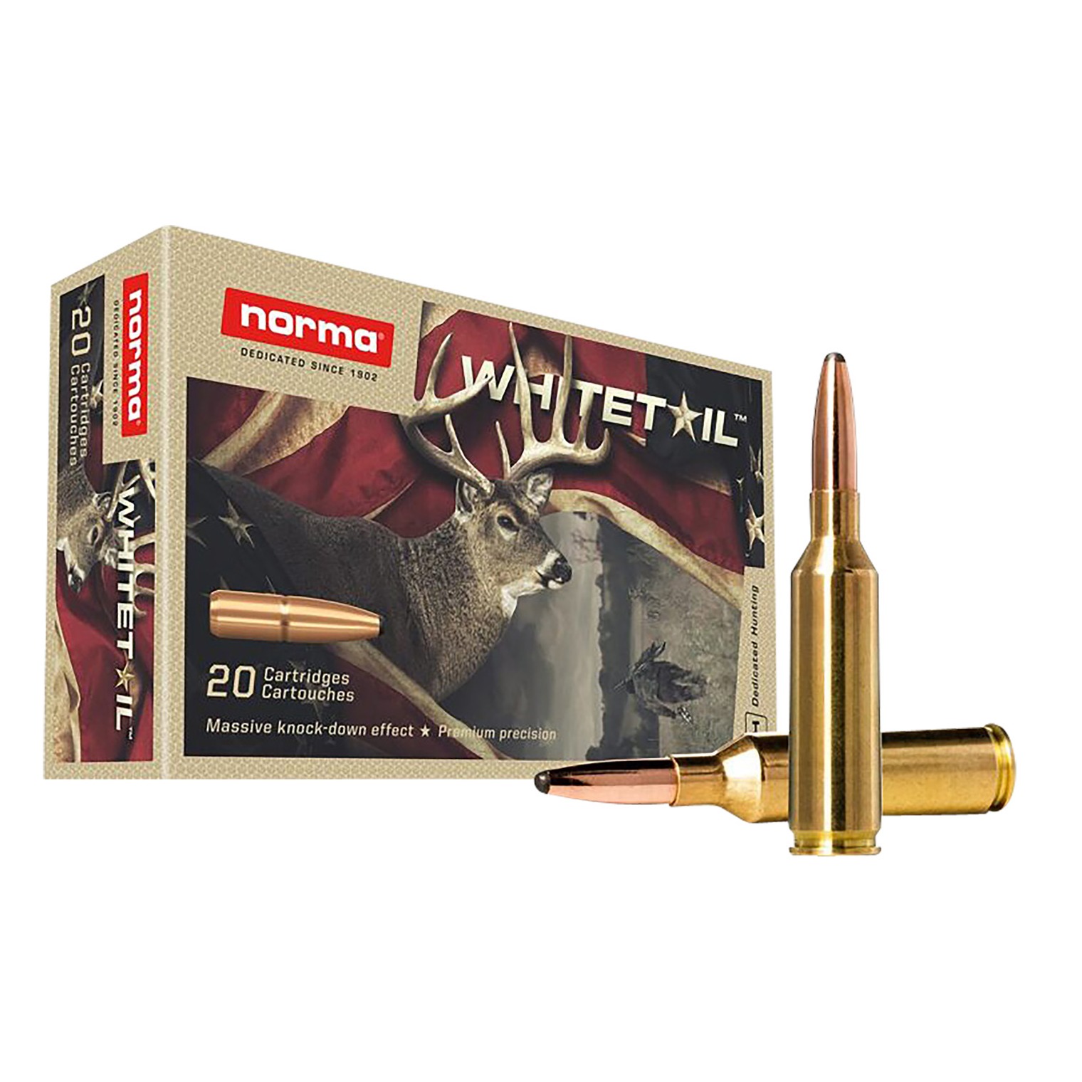 Norma Ammunition 20166592 Dedicated Hunting Whitetail 6.5PRC 140gr Pointed Soft Point 20 Per Box/10 Case