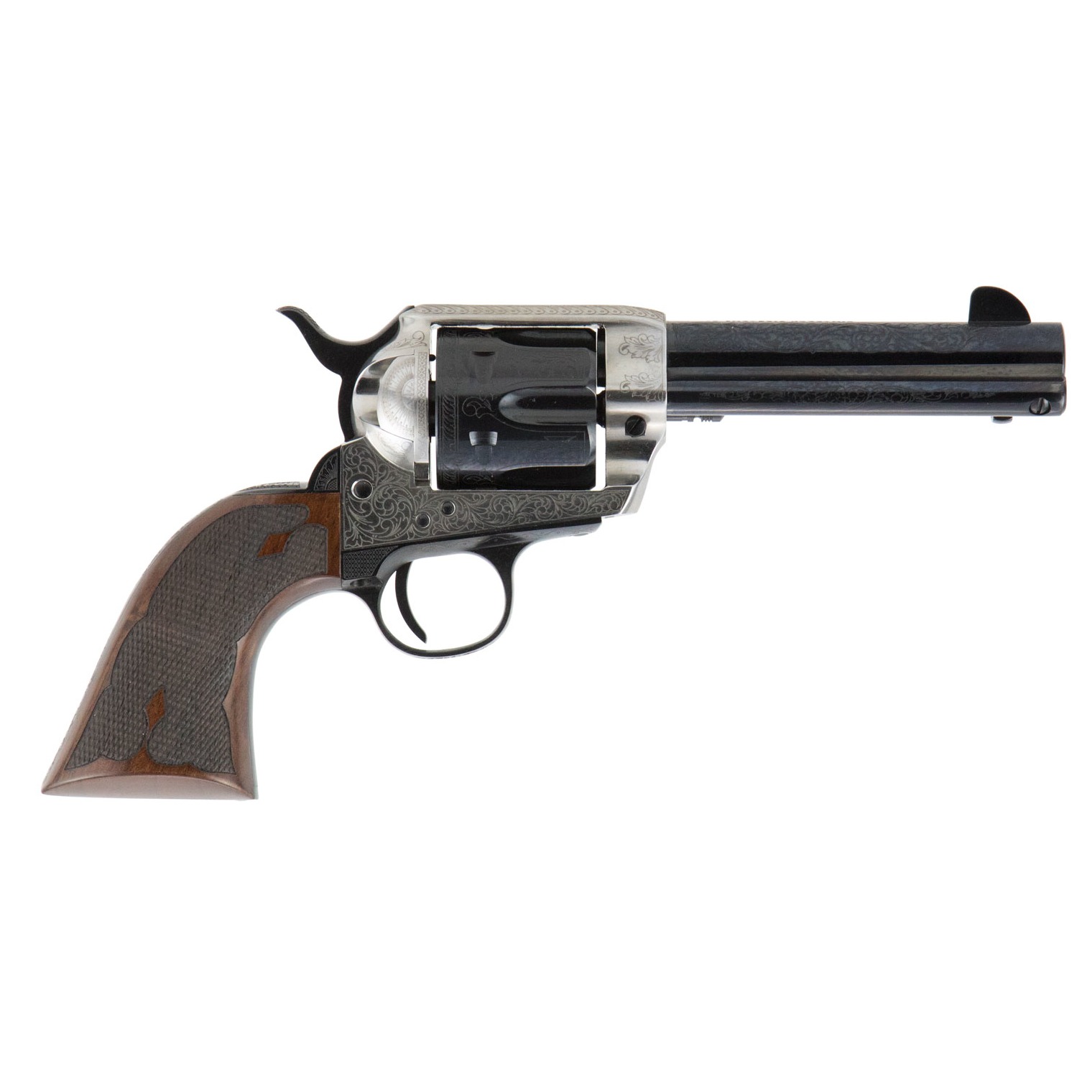 Cimarron Frontier SA .45LC Engraved Revolver 4.75