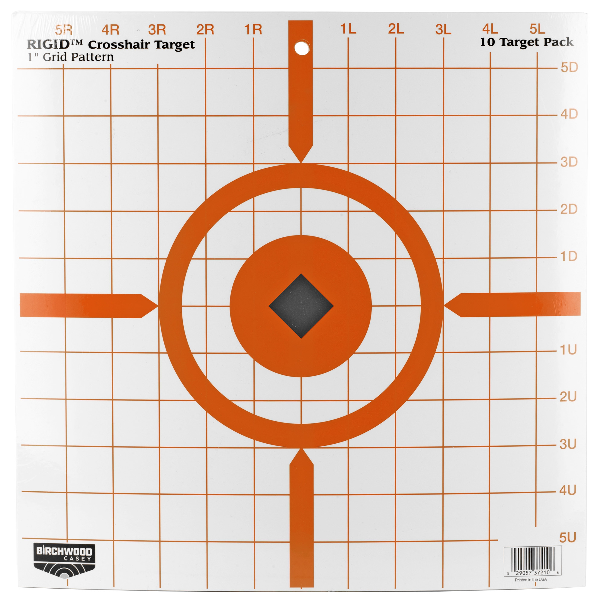 Birchwood Casey 37210 Rigid Sight-In Crosshair Hanging Tagboard 12” Black/White 10 Pack