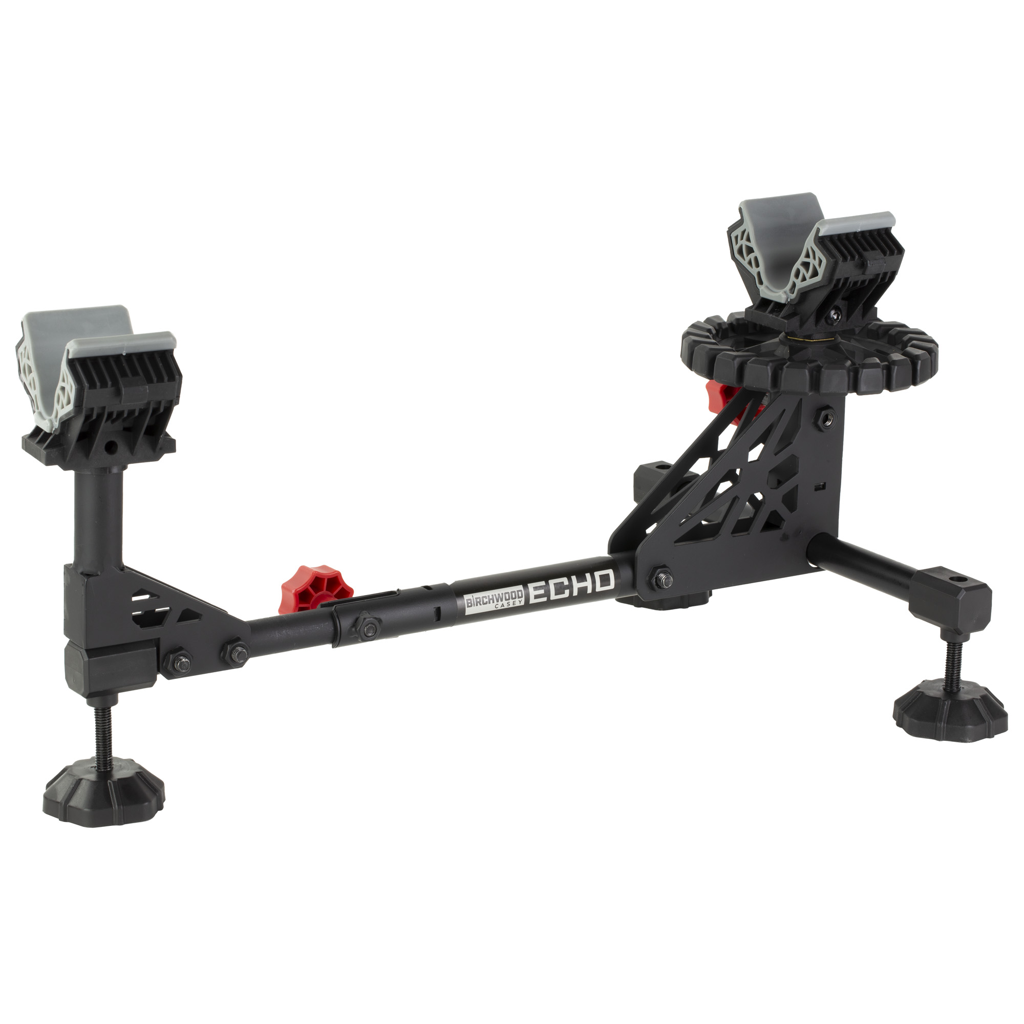 Birchwood Casey ESR Echo Shooting Rest Black Steel/Red Accents, Non-Slip Rubber Feet, Windage & Elevation Adjustments