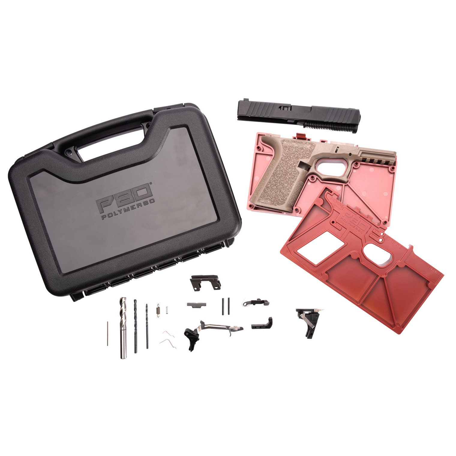 Polymer80 PFC9AFTFDE PFC9 Serialized Compact AFT Kit 9mm Luger Flat Dark Earth Polymer Frame, Aggressive Textured Flat Dark Earth Polymer Grips Includes 15rd Mag & Carry Case