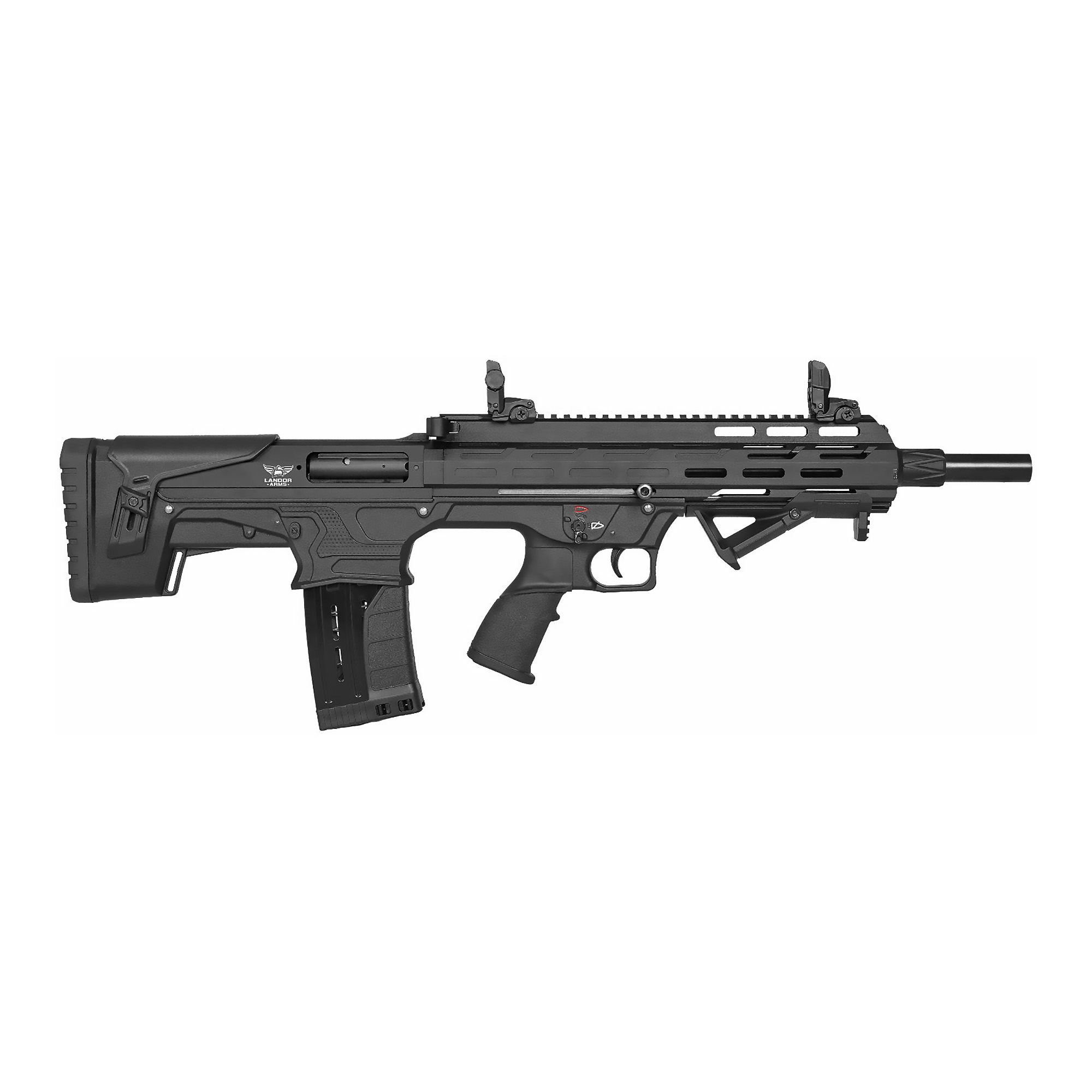 Landor Arms BPX902G2 BPX 902-G2 12 Gauge 5+1 18.50” Barrel, Flip Up Front & Rear Sights, Fixed Bullpup Stock, Includes 3 Choke Tubes & 3 Magazines Optics Ready