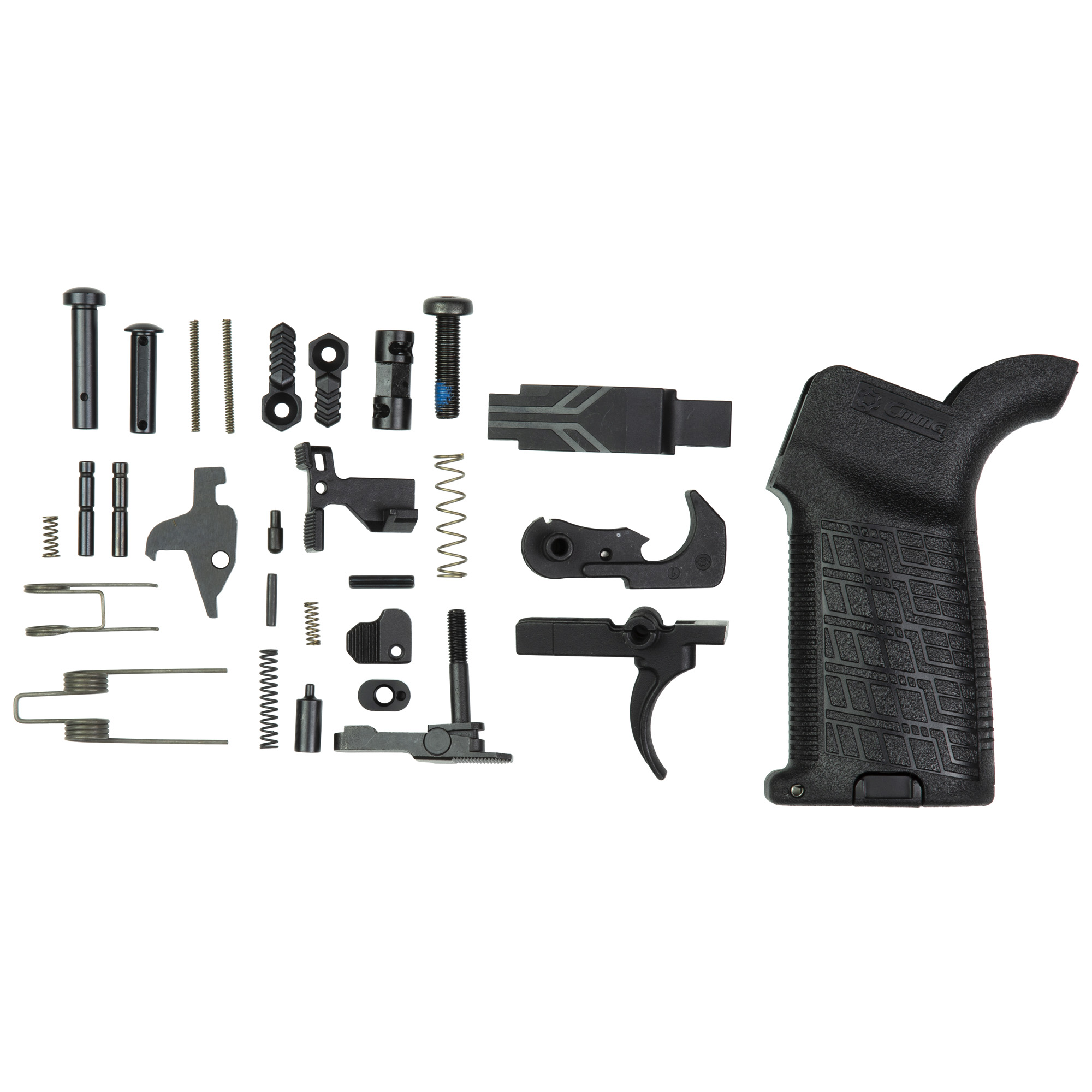 CMMG S5CA642 Zeroed Lower Parts Kit Black Grip, Ambi Safety & Mag Catch, Mil-Spec Trigger, Fits AR-Platform/Mk4