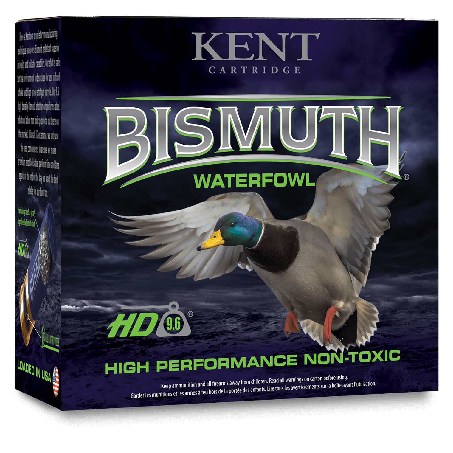 Kent Cartridge B203W285 Bismuth Waterfowl 20 Gauge 3” 1 oz Bismuth 5 Shot 25 Per Box/ 10 Case