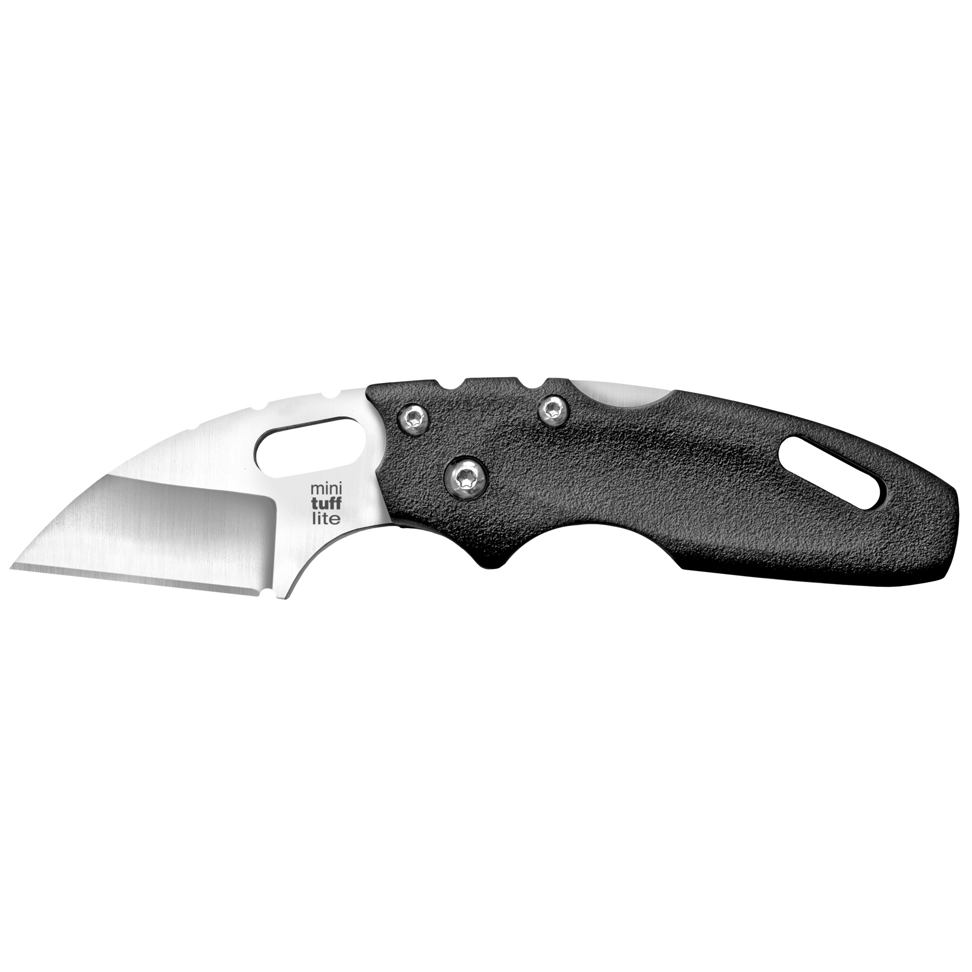 Cold Steel CS20MT Tuff Lite Mini 2” Folding Sheepsfoot Plain 4034 SS Blade, 3” Black Griv-Ex Handle, Includes Pocket Clip