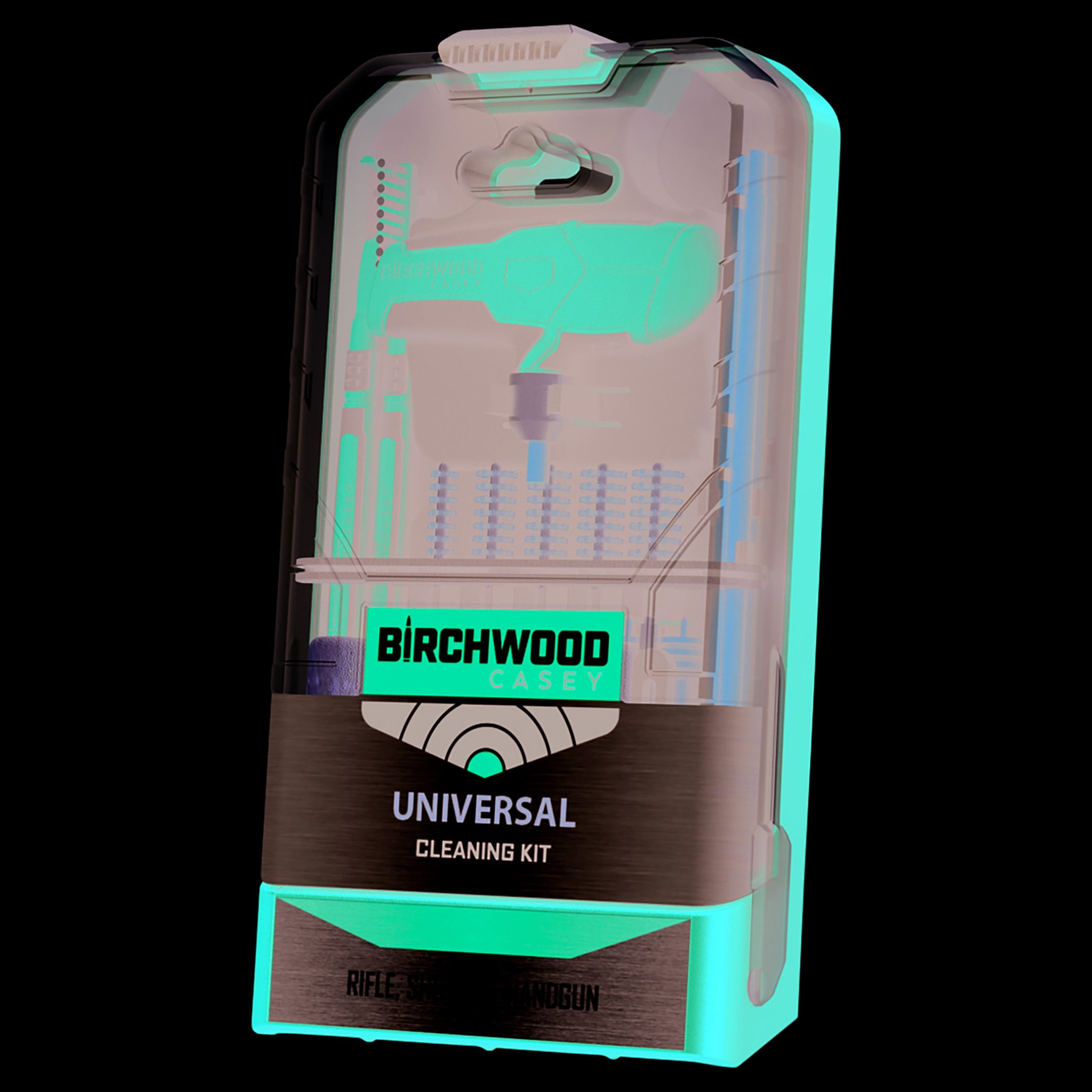 Birchwood Casey UNVCLNKIT Universal Cleaning Kit Multi-Caliber/Multi-Gauge 22 Pieces Black/Red