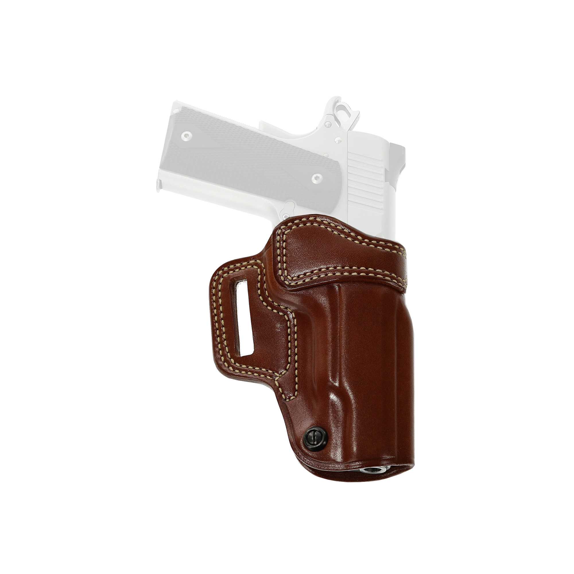 Galco AV212R Avenger OWB Tan Leather Belt Slide Fits 1911 5” w/wo Red Dot Right Hand