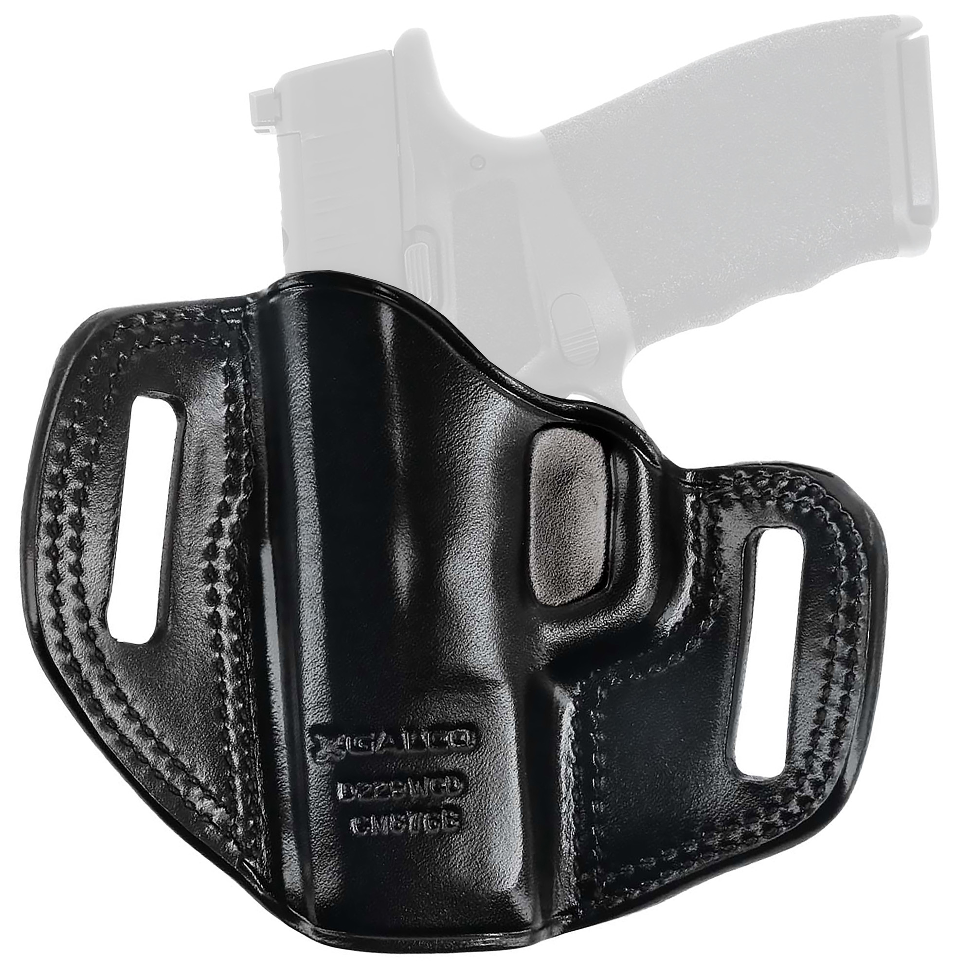 Galco CM876B Combat Master OWB Black Leather Belt Slide Fits Springfield Hellcat Pro Right Hand
