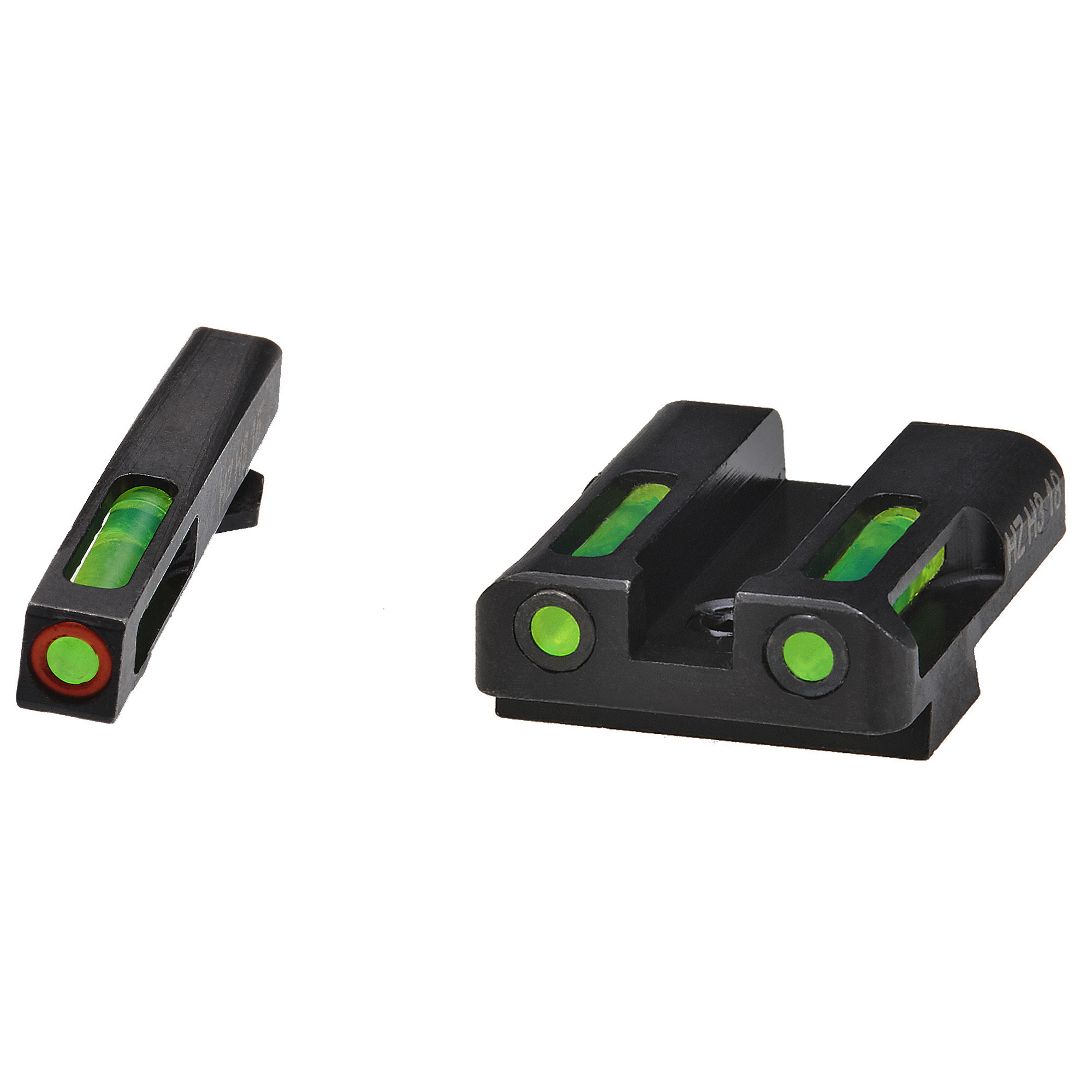 HiViz GLN525 LightWave H3 Green 3 Dot Green Tritium Front/Green Fiber Optic Rear/Black Frame Compatible w/ All Glock 9mm/40 S&W/357 Sig, Except 42/43/43X/48 Front Post/Rear Dovetail Mount
