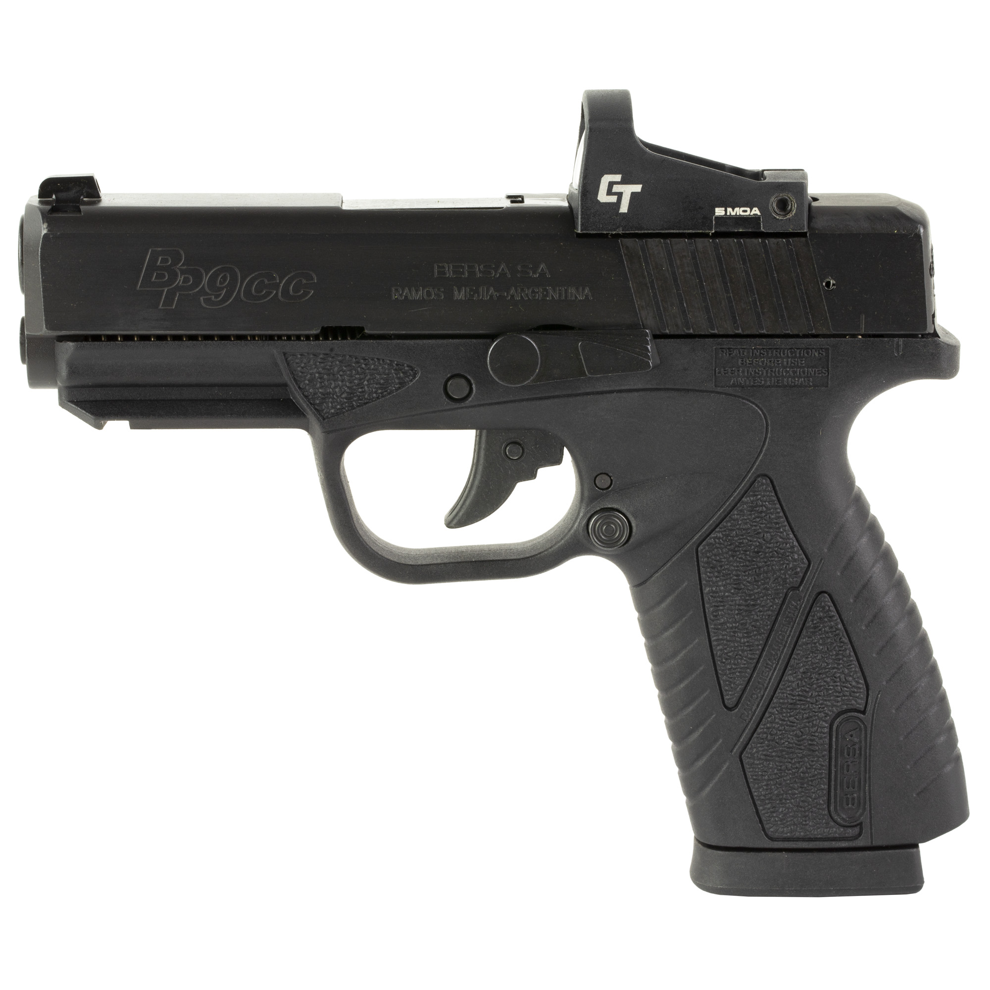 BERSA BP CC 9MM CRIMSON TRACE RED DOT SIGHT 8RD