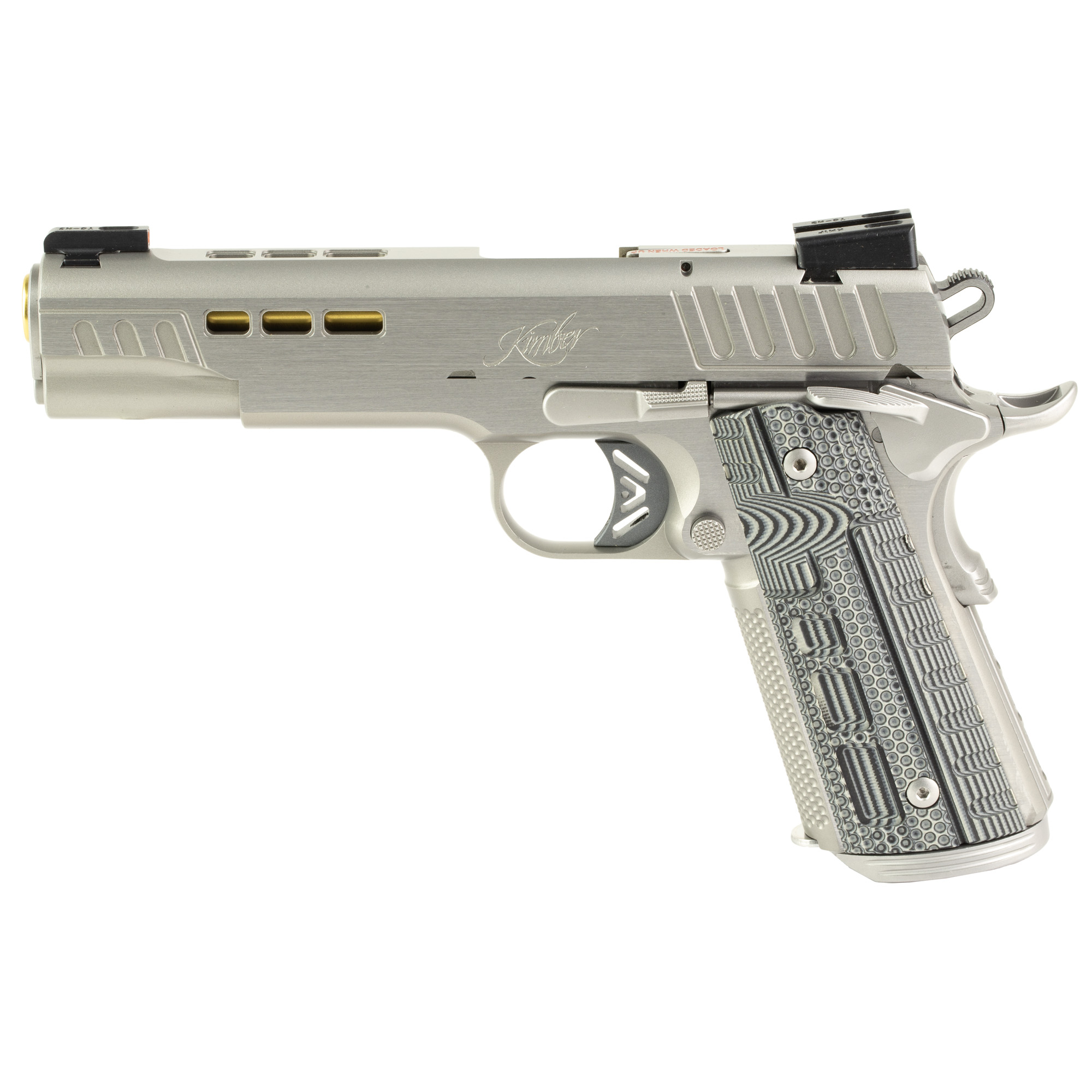 Kimber Mfg.,inc 3000423CA Rapide Dawn (CA) (MA) 45 ACP 8+1 5” KimPro Silver Front and Rear Serrations Stainless Steel Slide Gray/black Rapide G10 Grip