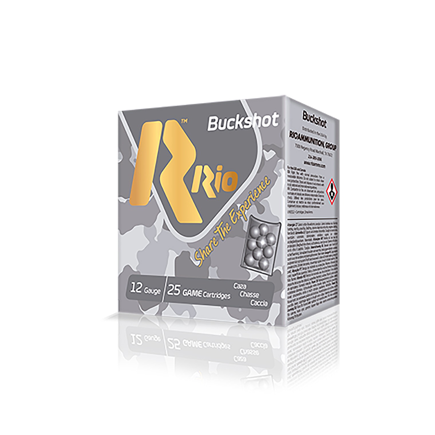 Rio Ammunition RHD9PB Royal Buck 12Gauge 2.75” 9Pellets 1Buck Shot 25 Per Box/10 Case