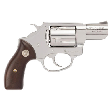 Charter Arms 73829 Undercover Small 38 Special, 5 Shot 2" High Polished Stainless Steel Barrel, Cylinder & Frame w/Wood Grip, Exposed Hammer