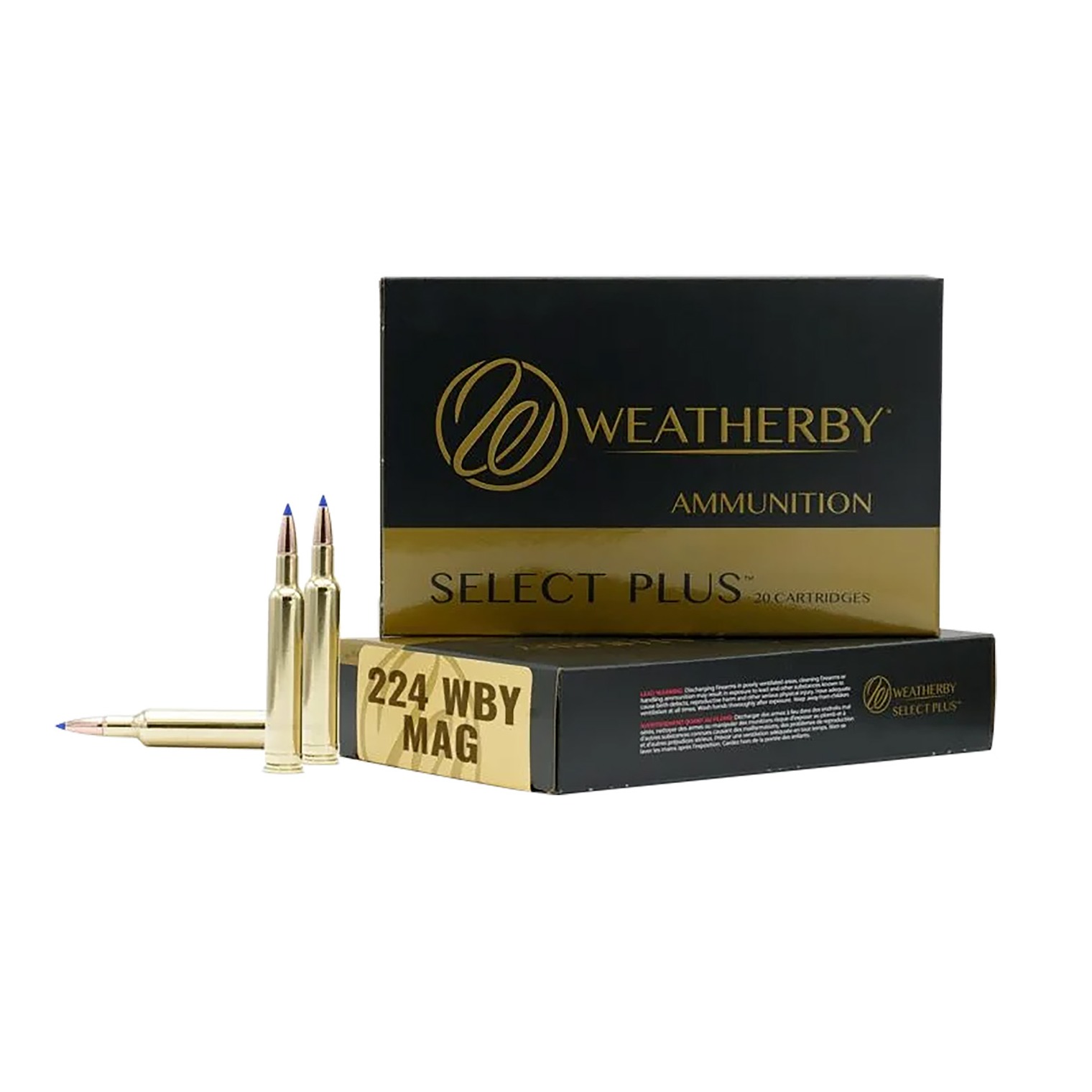 Weatherby H22450VMAX 224WthbyMag 50gr Hornady V-Max 20 Per Box/10 Case