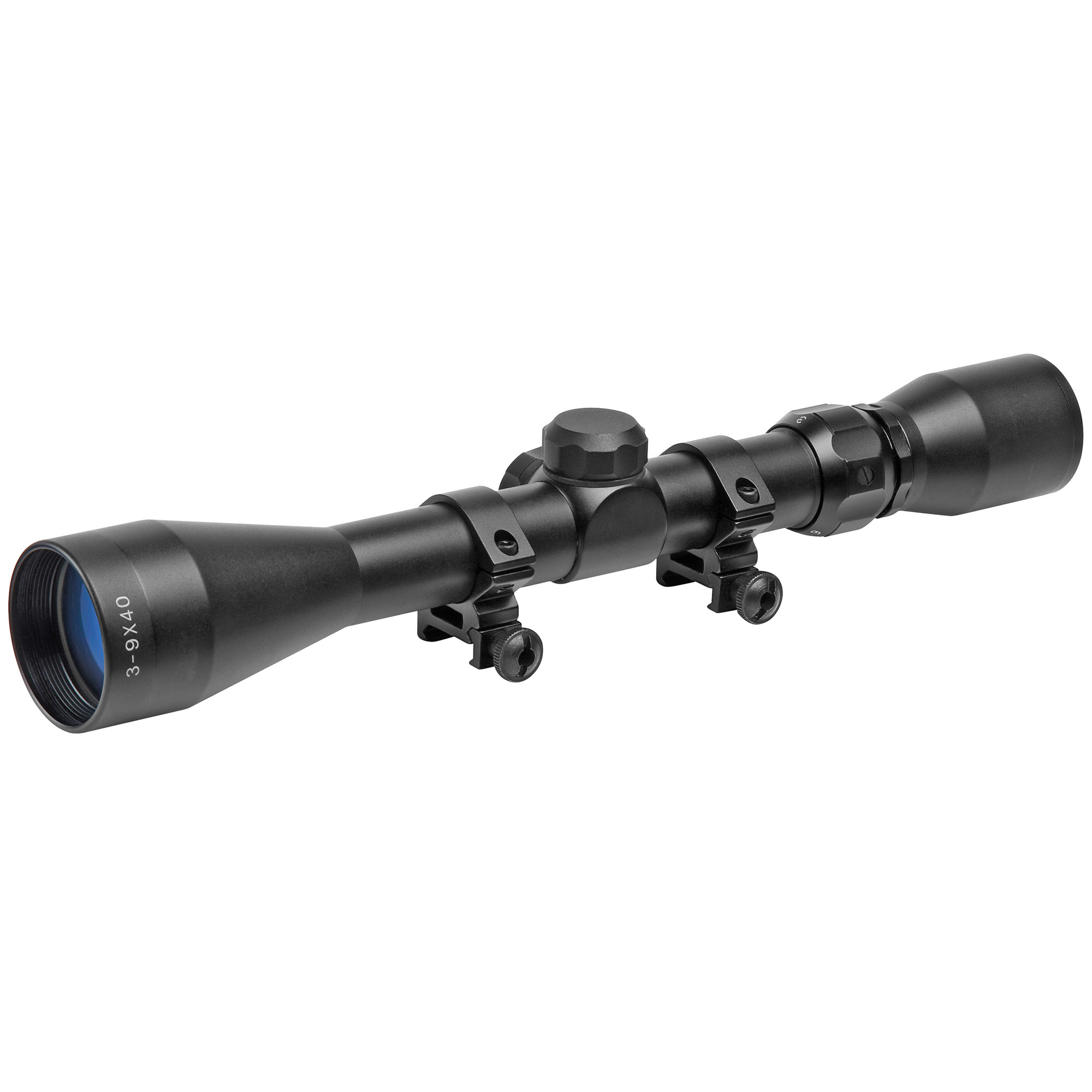TruGlo TG-853940B Trushot Black Anodized 3-9x40mm 1” Tube Duplex Reticle w/Rings