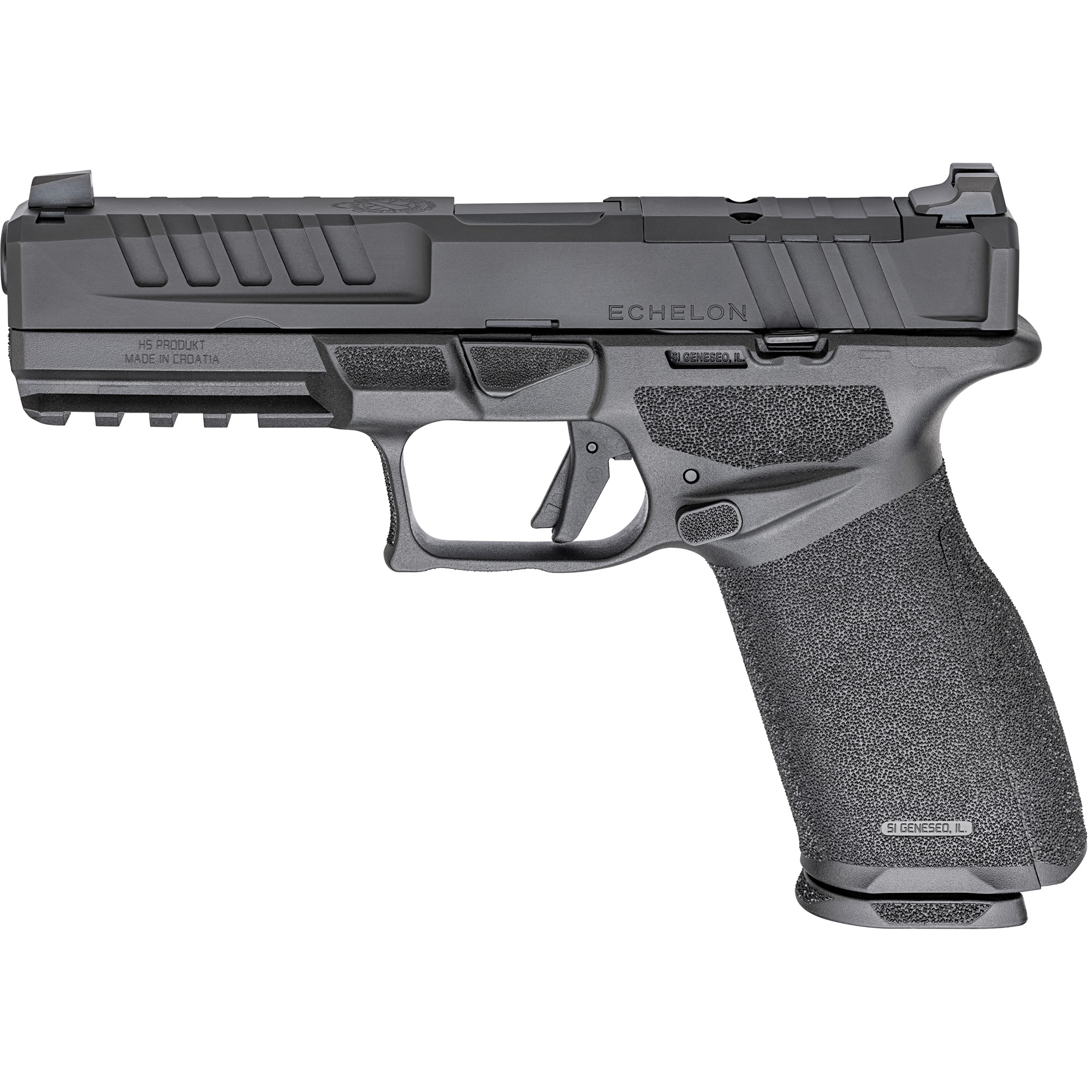 Springfield Armory Echelon 9mm Luger 10+1 4.50” Black Melonite Steel Barrel & Optic Ready/Serrated Steel Slide, Black