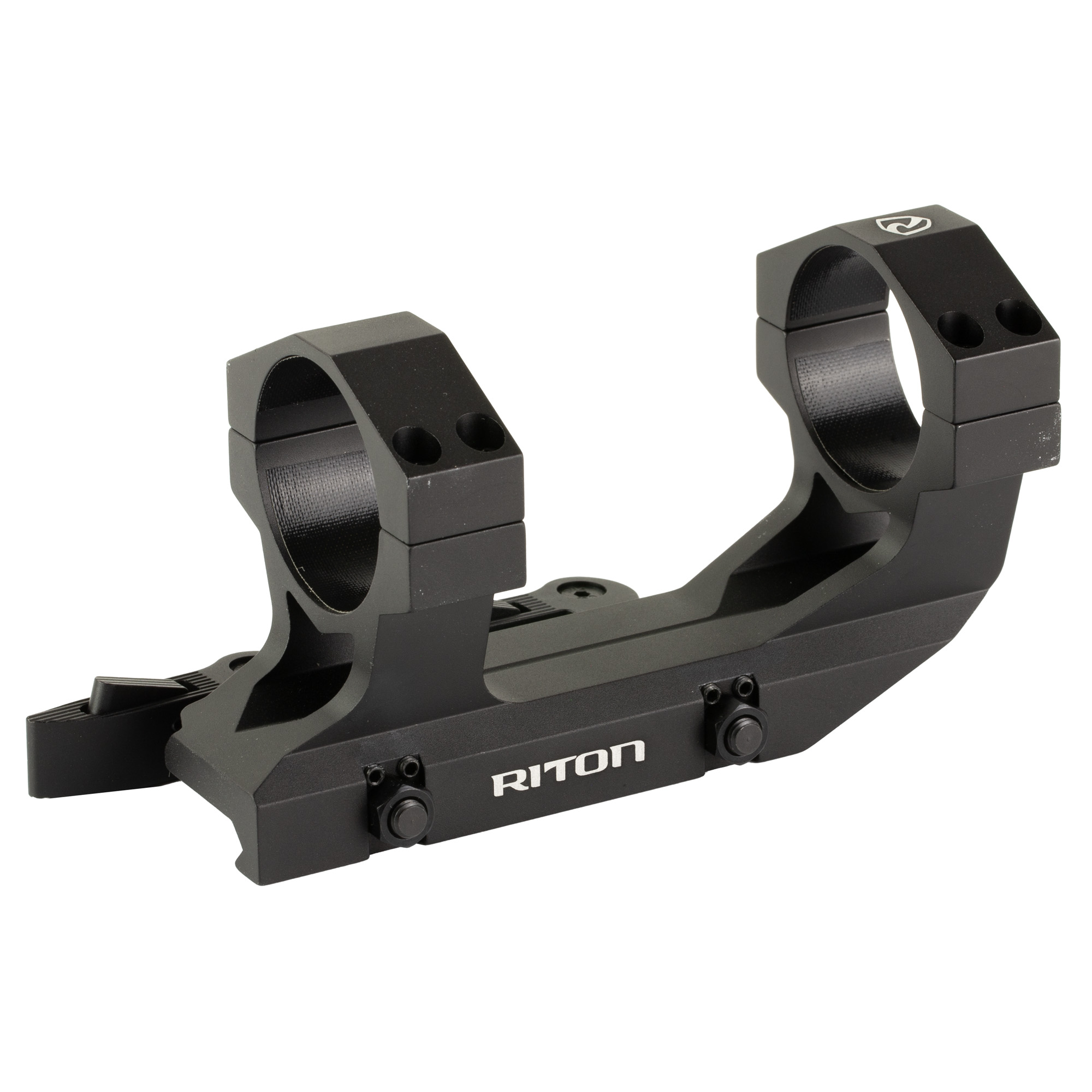 Riton Optics X34QD Scope Mount/Ring Combo Cantilever Scope Mount Quick Detach, Black Anodized Aluminum, 34mm Tube Picatinny/Weaver Mount