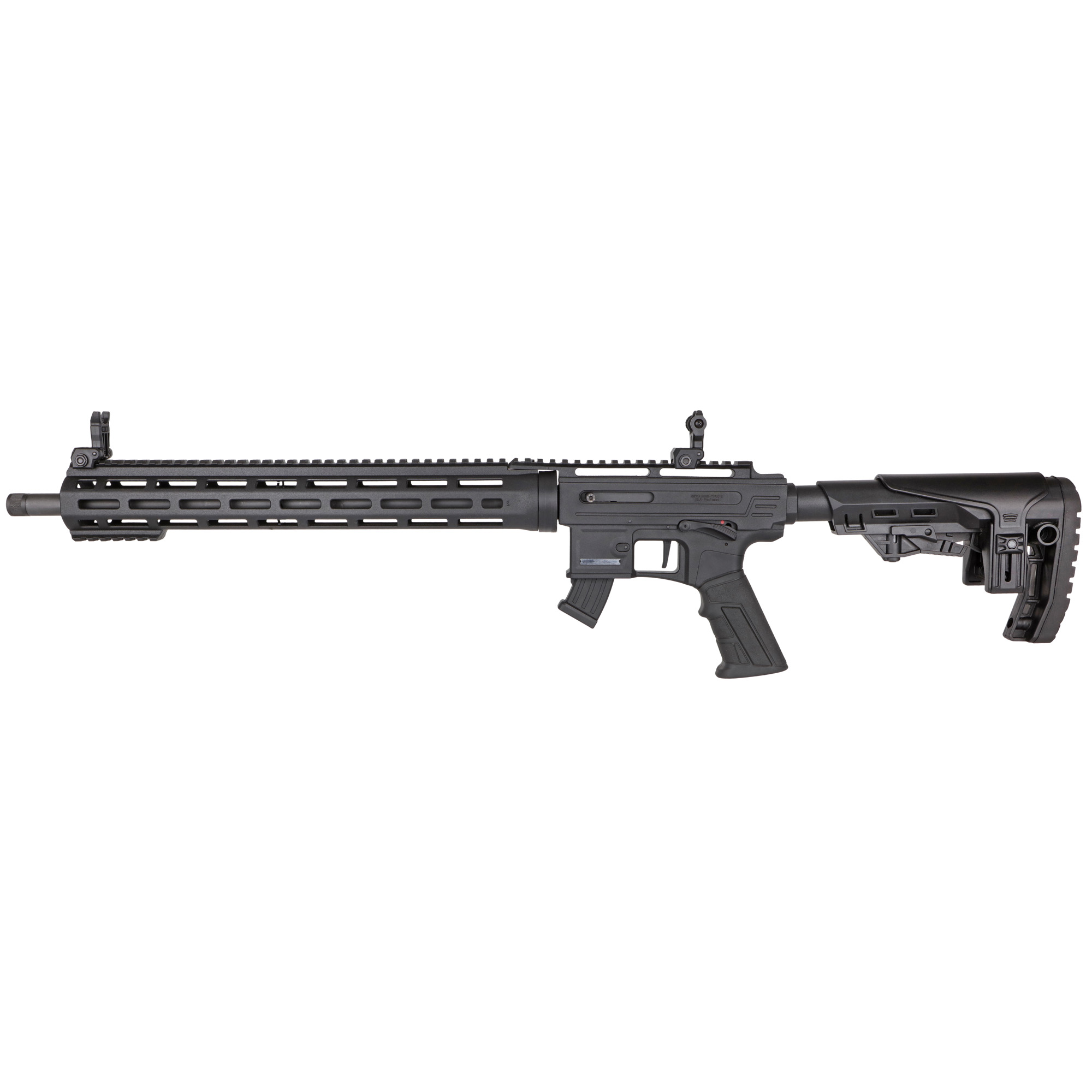 Derya Firearms TM22.FLASH.18 TM22 Flash 22 LR 10+1 18” Black Anodized Threaded Barrel, Black Anodized Aluminum Receiver w/Picatinny Rail, M-LOK Handguard & Forend, Black Fixed Polymer Stock, Black Pol