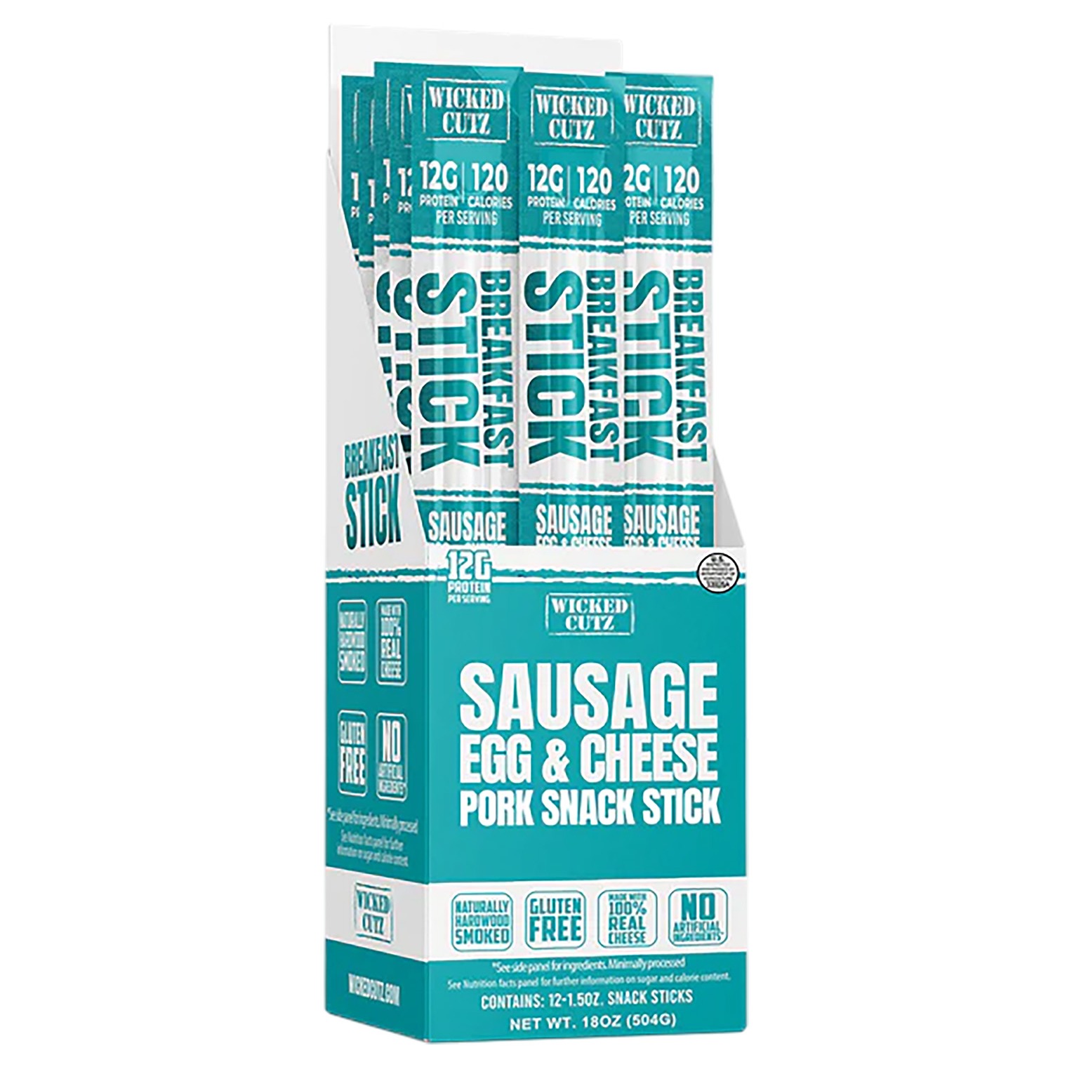 Wicked Cutz WCBR12SEC Sausage Egg & Cheese Breakfast Sticks 12 Pack
