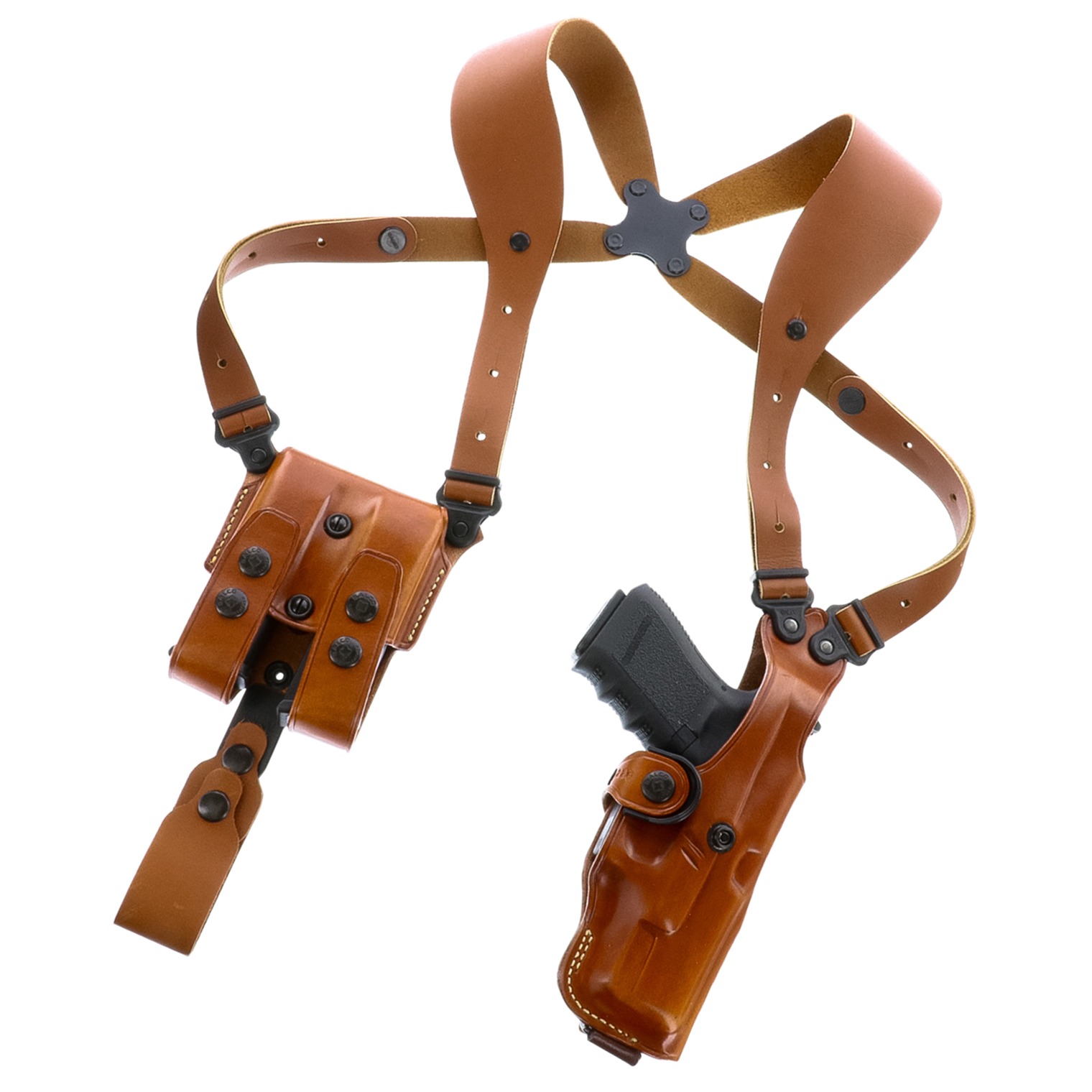 Galco VHS4212R VHS 4.0 Shoulder System Tan Leather Fits 1911 Fits 5” Barrel Ambidextrous