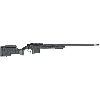 Christensen Arms 8010400500 BA Tactical Long Range 6mm Creedmoor 4+1 24" Carbon Fiber Barrel, Black Nitride Finish, Black with Gray Webbing Stock