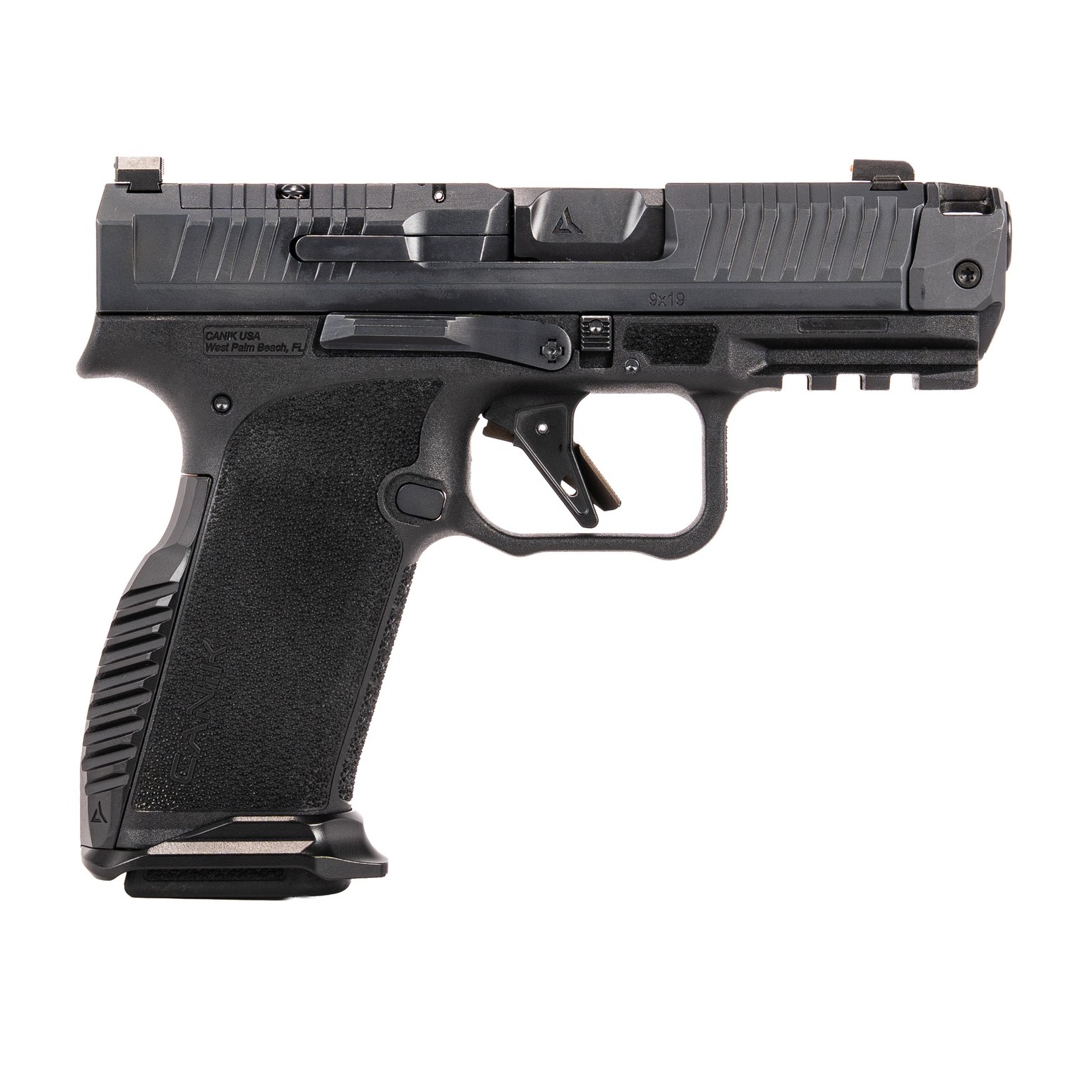 Canik HG8611N Prime Radian Micro-Compact Frame 9mm Luger 17+1 3.80” Compensated Barrel, Optic Ready/Serrated Slide, Textured Grip