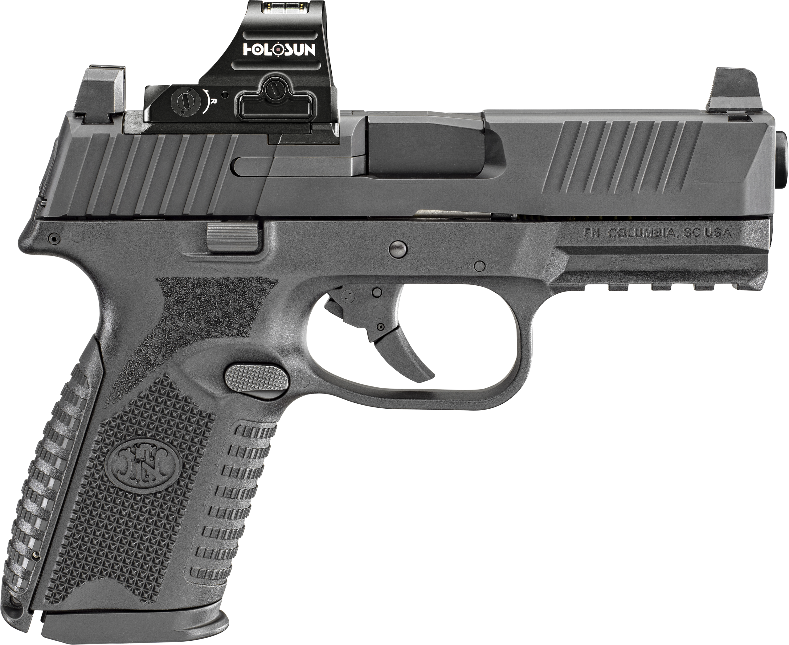 FN Herstal 509M MRD w/Optic Optic Ready Pistol 66101930, 9mm Luger, 4in, Black Interchangeable Backstrap, Matte Black Finish, 17 Rds
