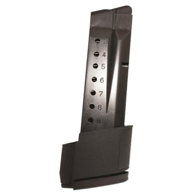 ProMag SMI28 Standard 10rd Extended 9mm Luger Fits S&W M&P Shield Blued Steel (Except Shield EZ Variant)