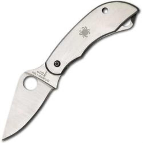 Sypderco ClipiTool Plain & Serrated Folding Knife 2.02" Plain Edge Drop Point