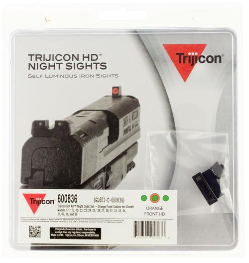 Trijicon HD Night Sights Glock 17/17L/19/22-28/31-35/37-39 Orange